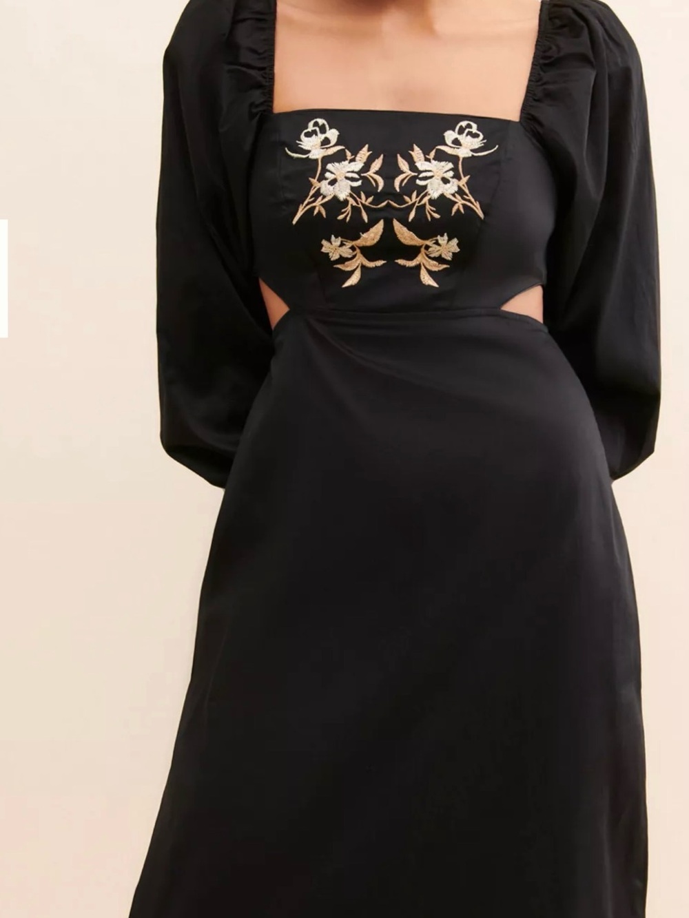 Anthropology especia  Embroidered Cutout Maxi Dress
New without tags size XS